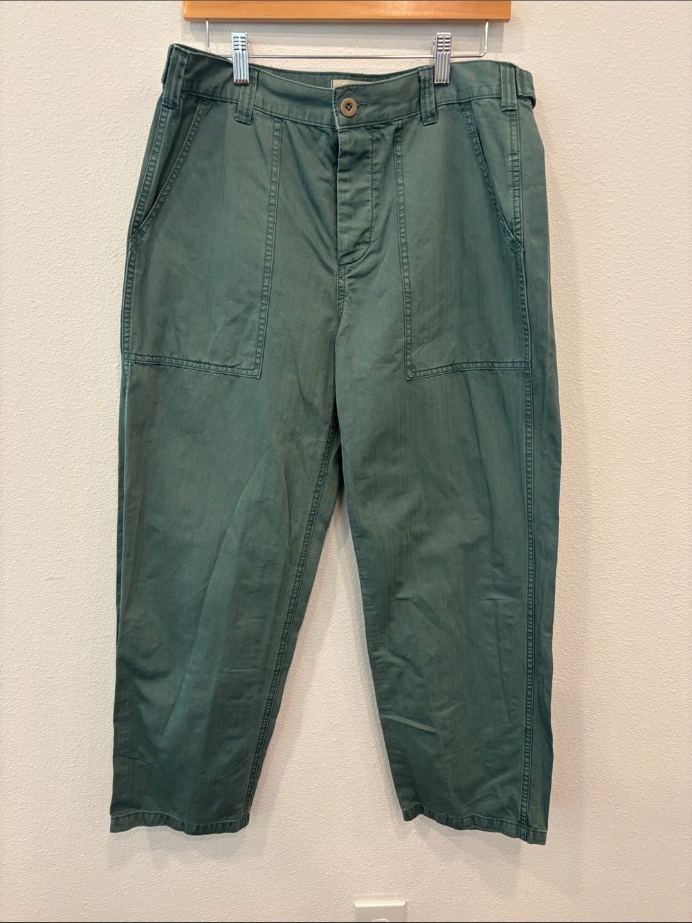 Madewell 100% Cotton Men’s Green Cargo Pants W 32